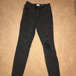 Black Cotton on jeans, ripped knee